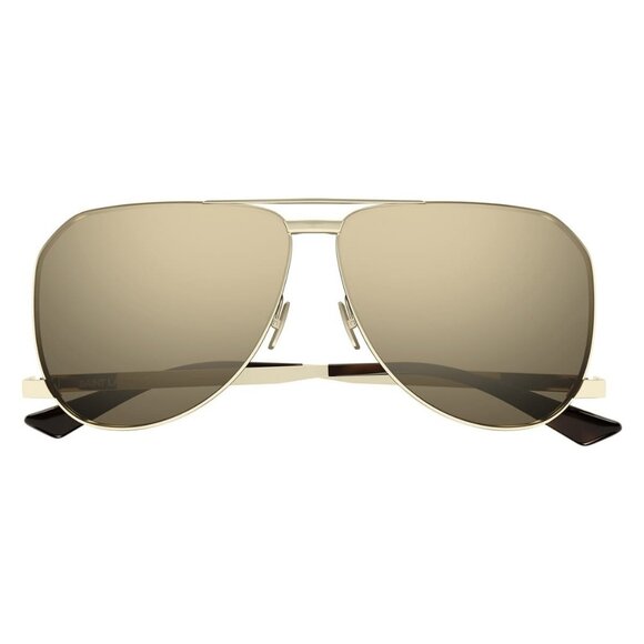 New SAINT LAURENT Dust Gold Aviator SL 690 004 Sunglasses - Picture 2 of 4